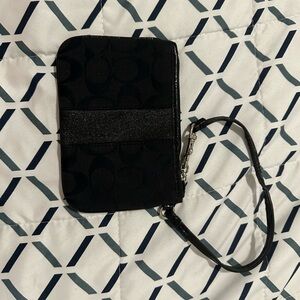Black Coach Small Wristlet